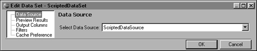 Edit Data Set for a scripted data source