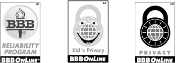 BBBOnLine has three seal programs: the BBB Reliability Program, the Kid’s Privacy Seal, and the BBB Privacy Program.