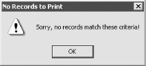 rptCriteria2 displays this message and cancels printing when there are no records