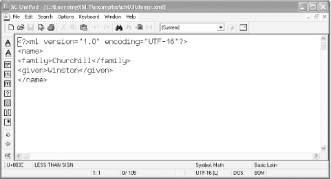 dump.xml in UniPad