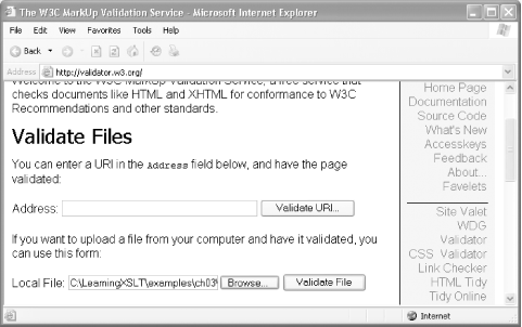 The W3C Markup Validation Service
