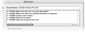 This is the first rough-cut of your script. Of course, since it’s all comments, it doesn’t actually do anything yet. Instead, it just maps out, at the most general level, what the script is going to do. You’ll add more and more details as you go. Since these comments are just placeholders for real steps and comments yet to come, each one starts with the word TODO. You’re welcome to use any marker you want, but it helps if you can easily tell these placeholder comments apart from the real comments you’ll add later.