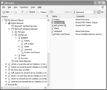 A few ways to find shared network resources in Windows