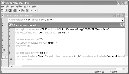 clock.xsl in xRay2