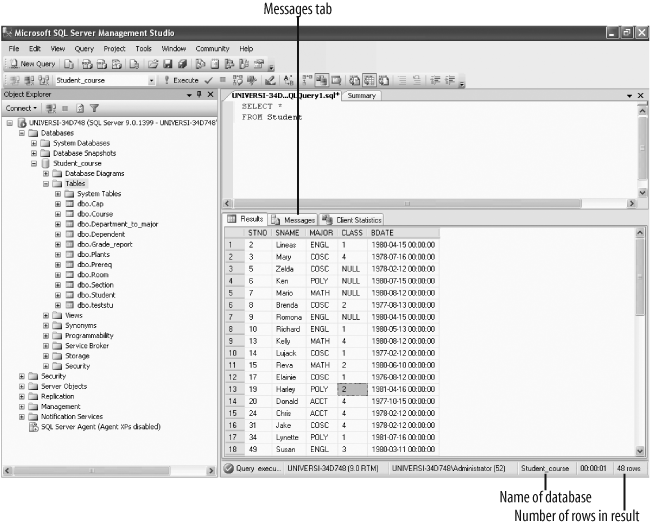 Viewing results in grid form