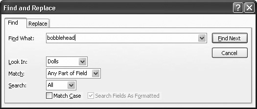 The Find and Replace dialog box is the perfect tool for hunting for lost information.