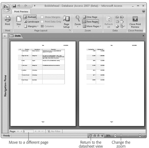 This table’s too wide to fit on one sheet of paper, so some of the columns are relocated to a second page.