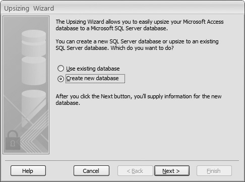 Usually, you’ll use the Upsizing wizard to take the information from an Access database file and put it into a shiny new SQL Server database.