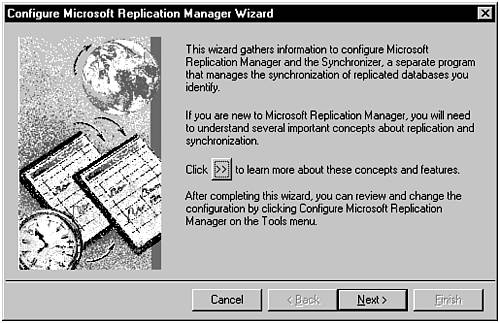 The Configure Microsoft Replication Manager Wizard.