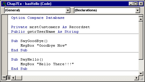 In Full Module View, you can view several procedures simultaneously.