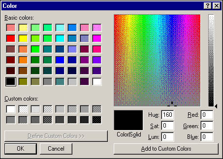 The Color chooser is part of the Common Dialog control.