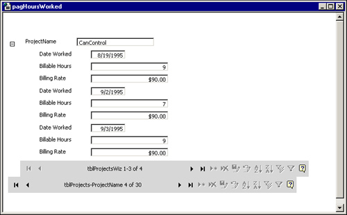 The DataPageSize property of a group allows you to designate the maximum number of detail records that appear at a time within a particular group.