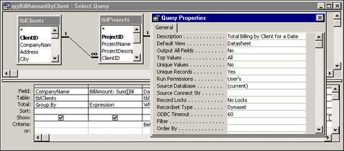Documenting a query using the Description property.