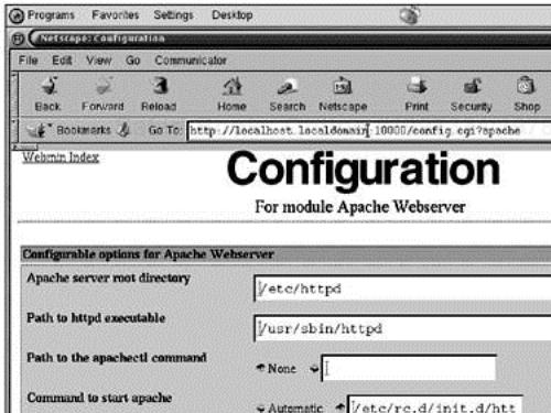 Apache Web server configuration options