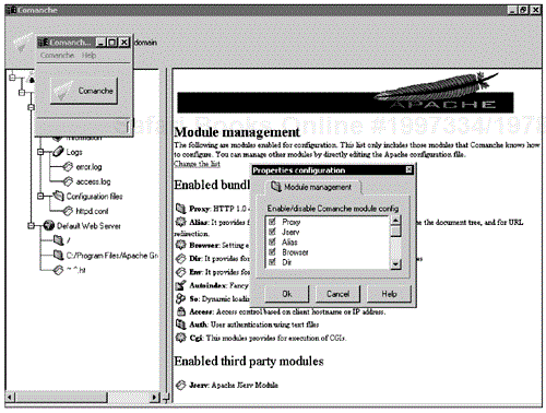 Module management screen