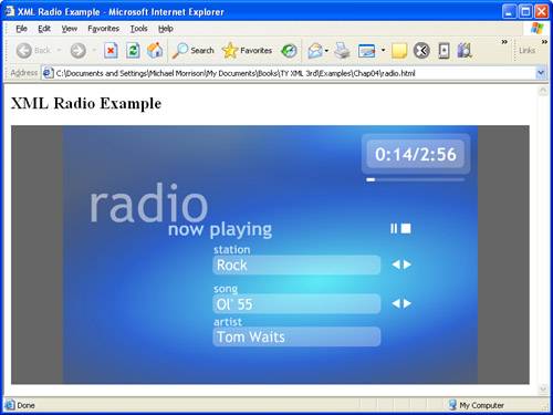 Catalist Radio provides a way to organize and play MP3 music online via an XML data feed.