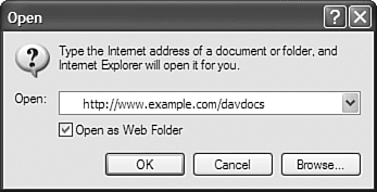 Opening a DAV resource from Explorer.