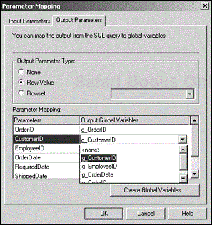 The Output Parameters tab.
