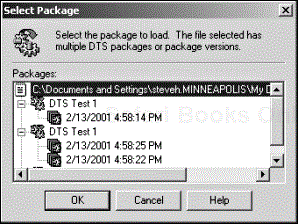 Opening a package stored in a structured storage file
