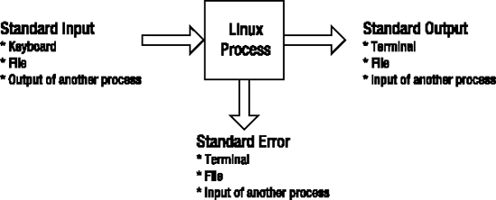The process input and output data streams
