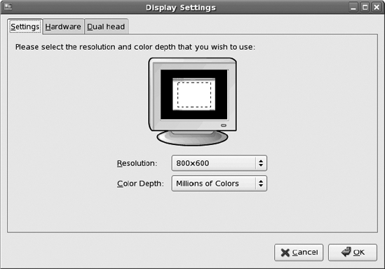 Display settings