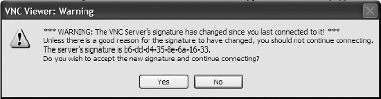 VNC server signature