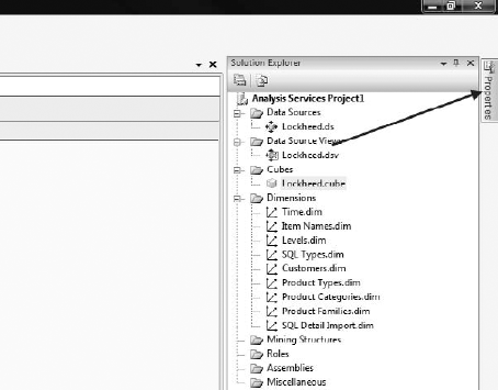 The Properties pane parked in Visual Studio