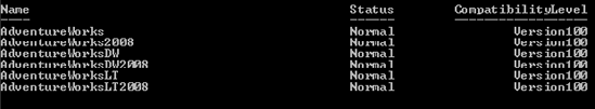 Listing databases by using PowerShell