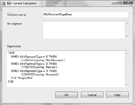 Creating a named calculation