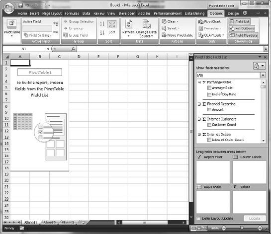 A pivot table in Excel