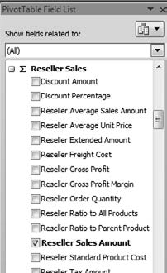 Selecting Reseller Sales