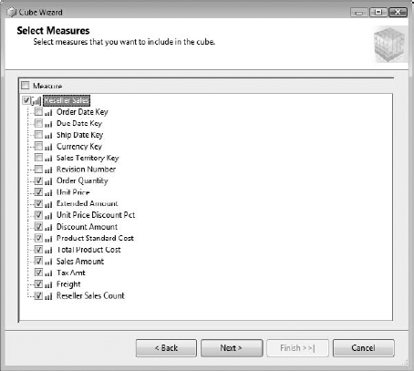 Selecting measures