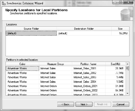 Specifying partition locations