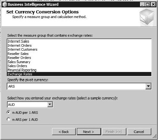 Setting up currency conversions