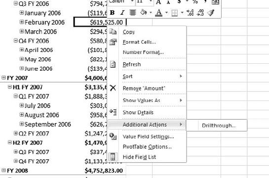 Invoking an action via Excel