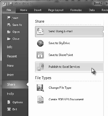 Publishing a PowerPivot workbook to SharePoint Server