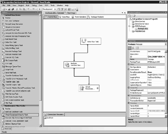 SQL Server Integration Services designer in BIDS