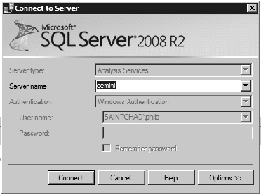 Connecting SSMS to an Analysis Server