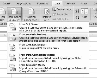 Creating an Analysis Services connection