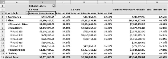 Breaking down sales and profit margins by calendar year and product