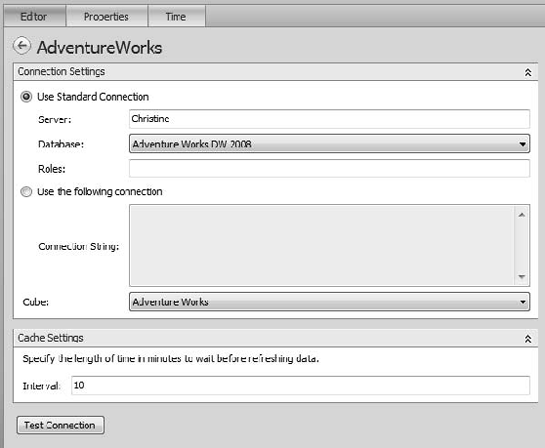 Configuring the data connection