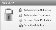 Security settings are part of the shared components of an application.