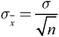 Sampling distribution for samples of size n = 50.