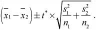 7.4 Two-Sample t-Interval for the Difference Between Two Means