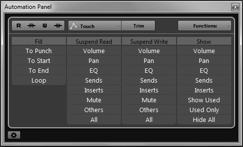 The Automation Panel.