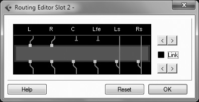 The Routing Editor dialog box.