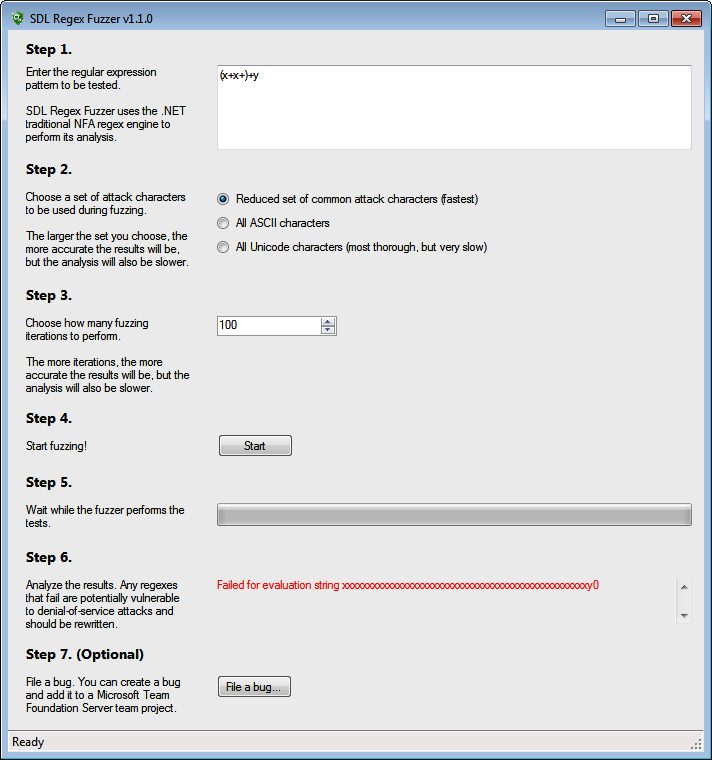 SDL Regex Fuzzer