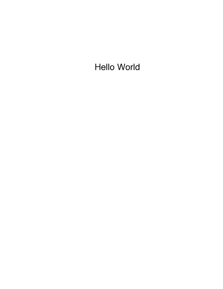 Hello World PDF