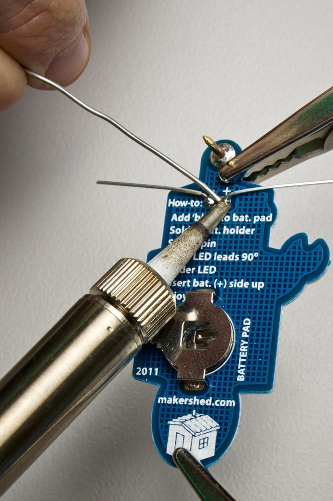 Soldering an LED