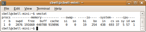 The vmstat command